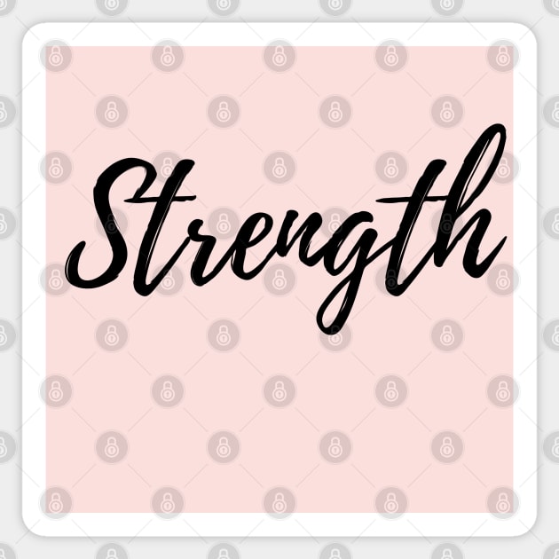 Strength - Pink Background Positive Affirmation Sticker by ActionFocus